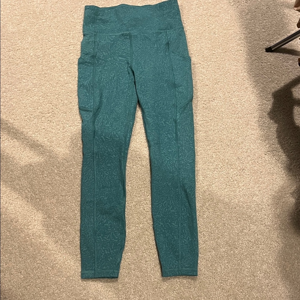 Lululemon Athletica InvigorateTeal Leggings 25” (discontinued style)